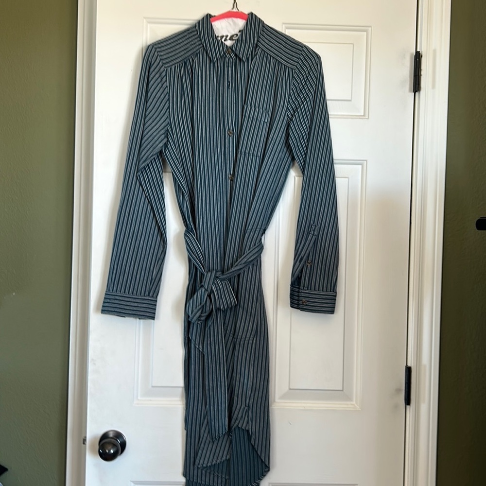 Anthropology belted wrap dress